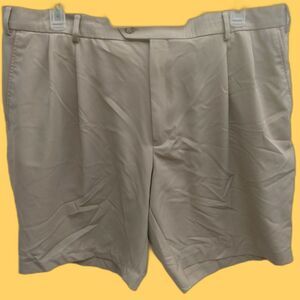 Northern Comfort Men Shorts Size 42 Tan Bermuda Pockets Pleated Preppy Casual